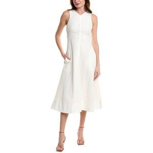 Proenza Schouler White Label Womens Juno Eyelet Midi Dress, White